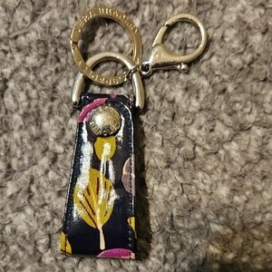 Floral Keychain with Silver Accents